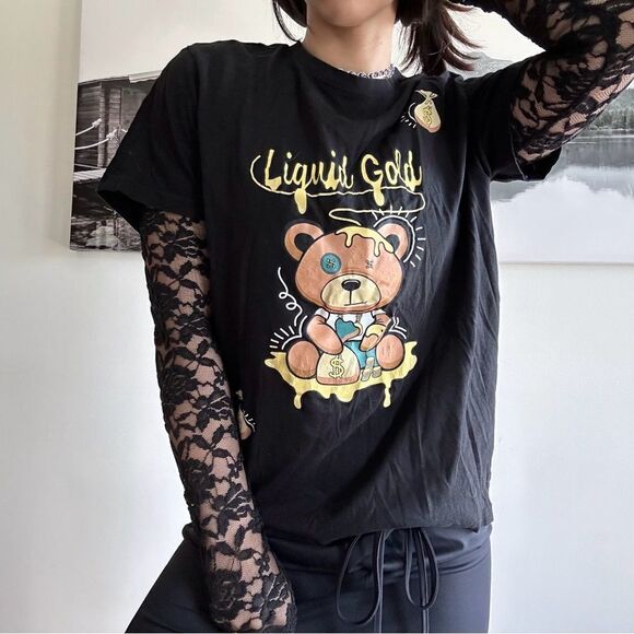 y2k liquid gold graphic tee - Picture 1 of 4